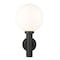 Z-Lite Laurent Outdoor Wall, 1-Light, 12 In.W x 13 In.L x 22.5 In.H, Black/Opal 597B-BK - alternate 8